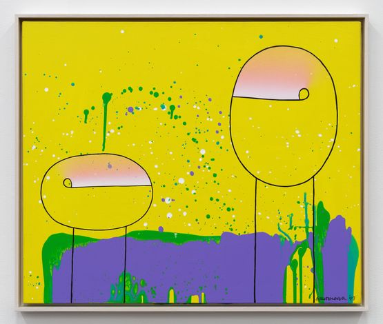 Two Yellows by Sadamasa Motonaga contemporary artwork Painting