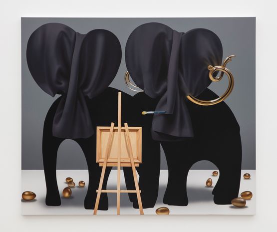 The Great Unveiling by Oli Epp contemporary artwork Painting