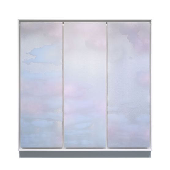Rogetsu A Hazy And Veiled Spring Moon In The Mist Triptych by Miya Ando contemporary artwork Painting