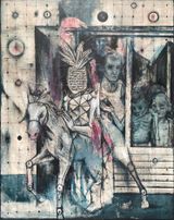 Many Eyes But They Cannot See by Rodel Tapaya contemporary artwork painting mixed media