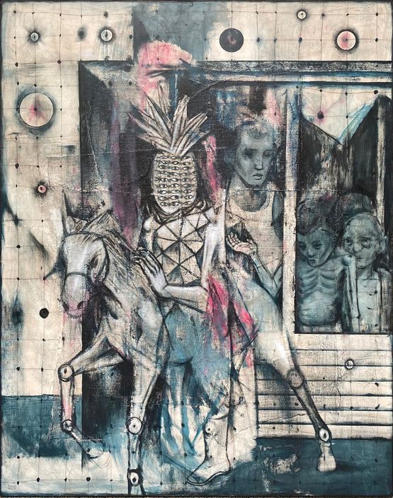 Many Eyes But They Cannot See by Rodel Tapaya contemporary artwork Painting
