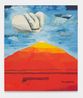 Sombrero and red mountain by Ken Taylor contemporary artwork Painting
