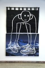 Everybody agrees on everything by Abdul Abdullah contemporary artwork mixed media textile
