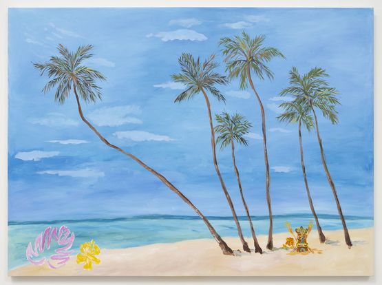 the beach pub tiki island by Karen Kilimnik contemporary artwork Painting