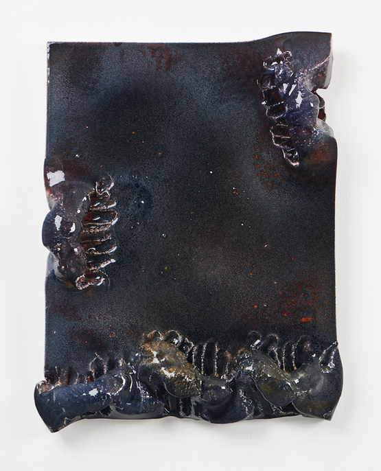 On the coral pillow two streams of tears. Half longing for you half resenting you by Mai-Thu Perret contemporary artwork Mixed Media