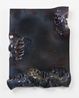 On the coral pillow two streams of tears. Half longing for you half resenting you by Mai-Thu Perret contemporary artwork Mixed Media