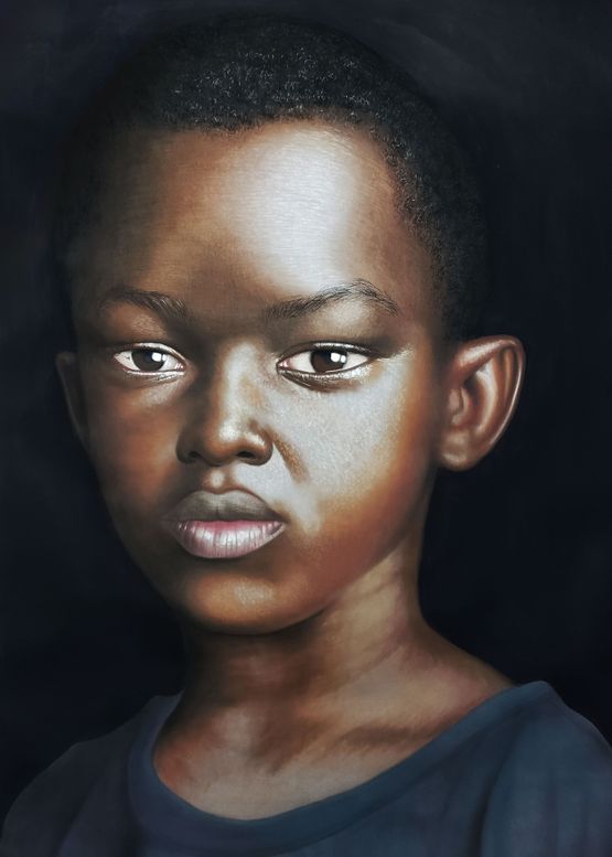 Babajide as a Teenager by Babajide Olatunji contemporary artwork Painting
