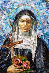 Repro saints Santa Rita da Cassia by Vik Muniz contemporary artwork print