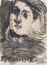 Tete de femme by Pablo Picasso contemporary artwork works on paper