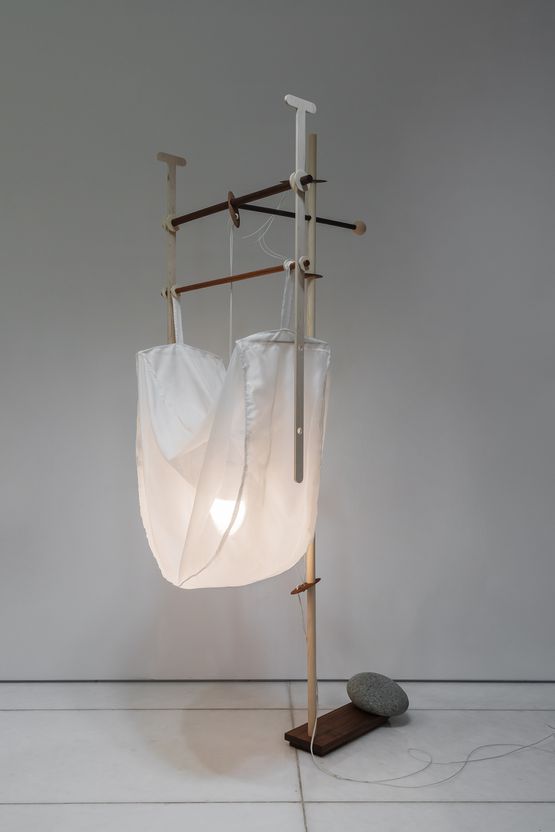 Standing White Lamp by Jeongbae Lee contemporary artwork Sculpture