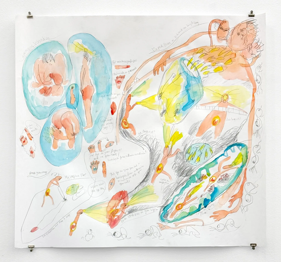 Expedition on Vibration Highway by Andrea Eva Gyori contemporary artwork Works on Paper