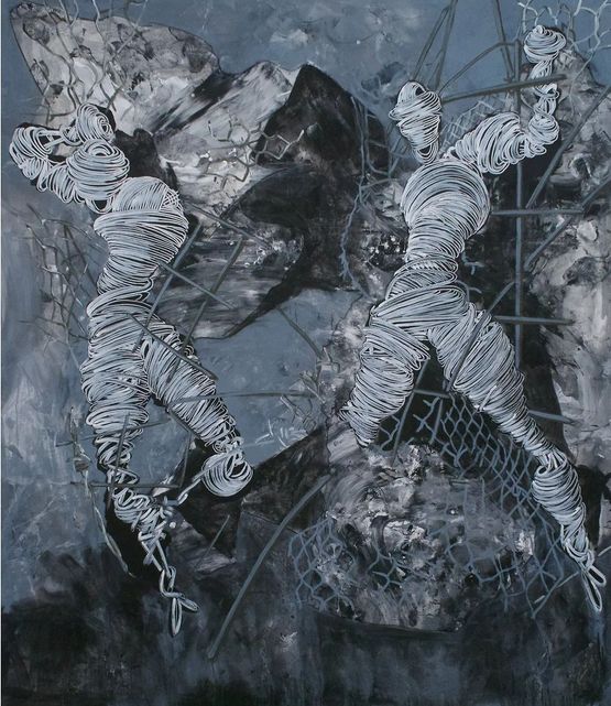 Duell by Jonas Hodicke contemporary artwork Painting