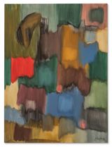 Komposition mit Rot by Fritz Winter contemporary artwork painting