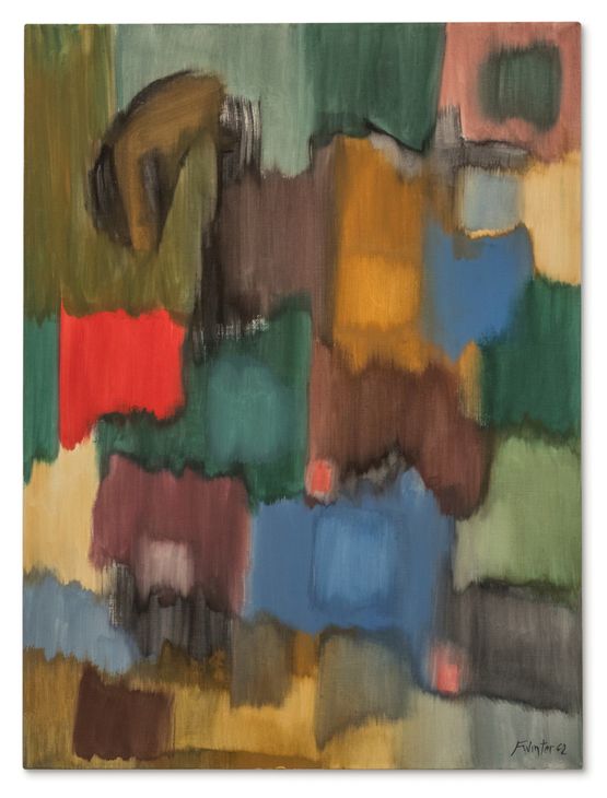 Komposition mit Rot by Fritz Winter contemporary artwork Painting