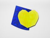 Light heart yellow by Wonwoo Lee contemporary artwork painting