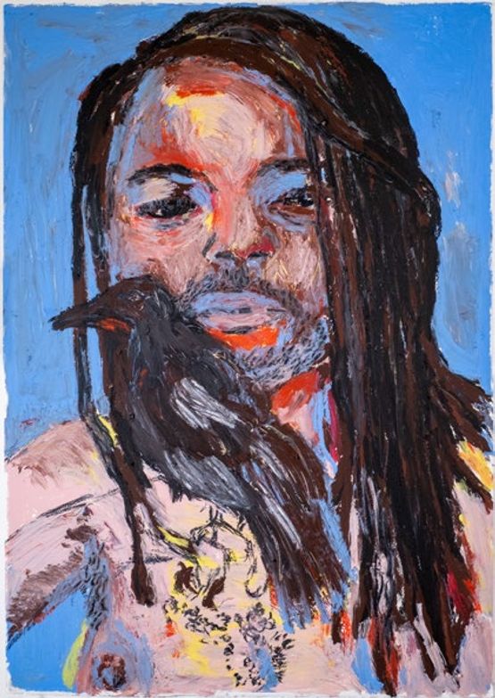 Raven by Banele Khoza contemporary artwork Works on Paper