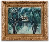 Village et bord de riviere by Maurice De Vlaminck contemporary artwork painting