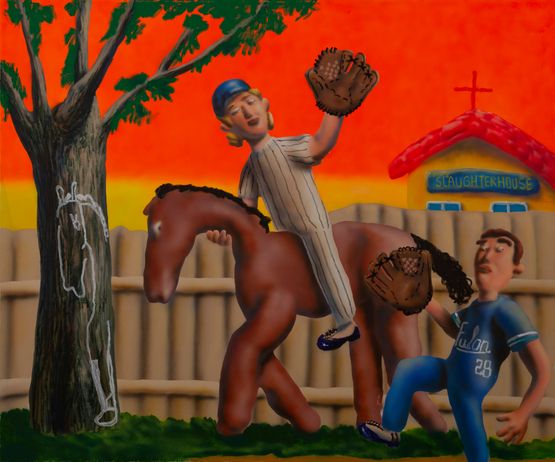 Ill be at the buster slaughterhouse soon by Yang Jingzhou contemporary artwork Painting