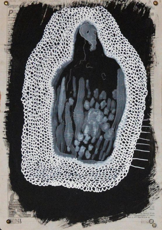 Between yesterday and today 1 by Omar Ba contemporary artwork Works on Paper