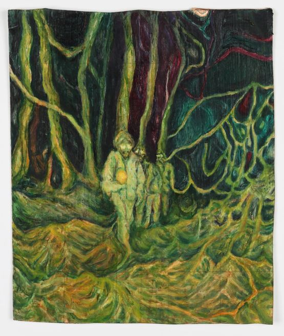 Illegal Aliens by Uday Banerjee contemporary artwork Painting