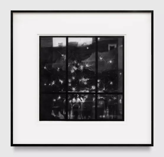 Study of Dallas Bullet Holes by Robert Longo contemporary artwork Works on Paper