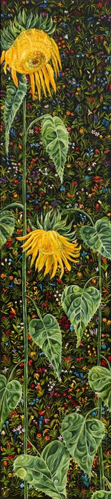 Two Sunflowers by Srijon Chowdhury contemporary artwork painting