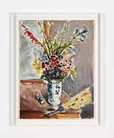 Vaso di fiori con ventaglio by Filippo De Pisis contemporary artwork painting