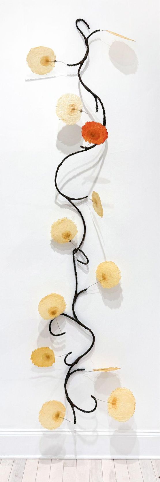 Butterfly Leaves Vine by Fay Ming contemporary artwork Mixed Media