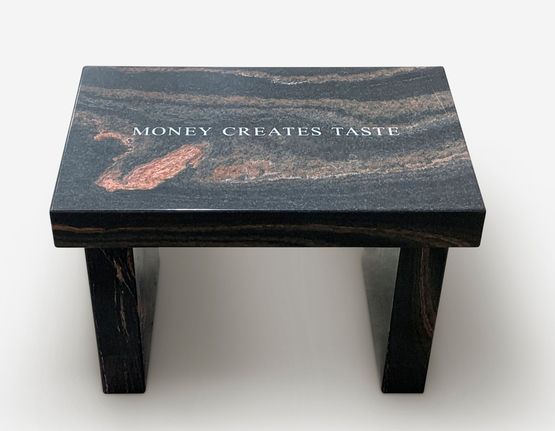 Selection from Truisms Money creates taste by Jenny Holzer contemporary artwork Sculpture