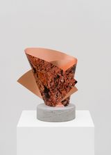 Copper Rock Round by Letha Wilson contemporary artwork sculpture