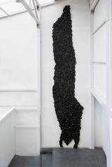 Charred hyphal mat by Pakkiyarajah Pushpakanthan contemporary artwork mixed media painting textile