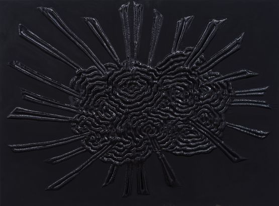 Exhale carbon cloud by Caroline Rothwell contemporary artwork Painting