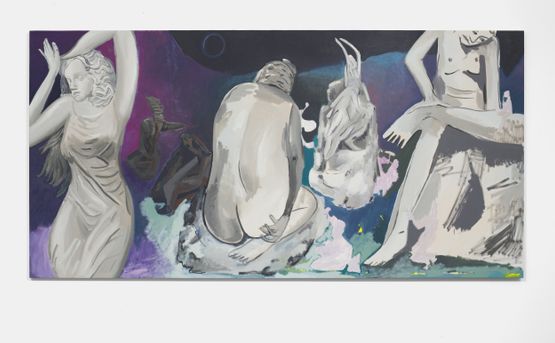 Statues by Jasmine Little contemporary artwork Painting