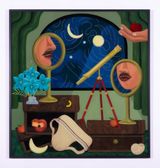 Night with constellations by Gori Mora contemporary artwork painting