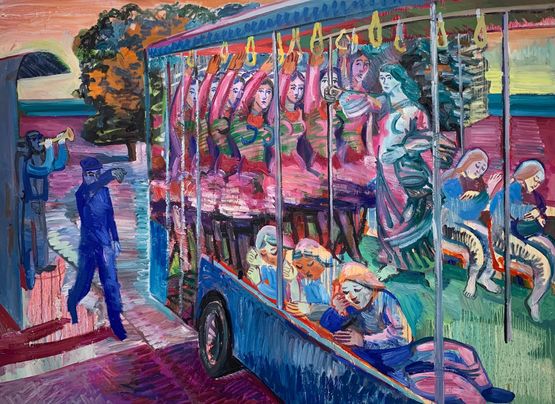 The next stop after the right by Nikita Sukhov contemporary artwork Painting
