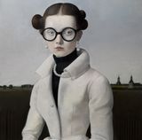 Cool Across Her Eyes by Von Wolfe contemporary artwork painting