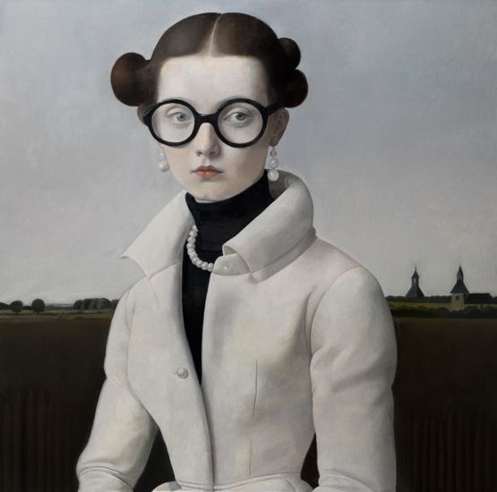 Cool Across Her Eyes by Von Wolfe contemporary artwork Painting