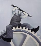 Charles Chaplin - Modern Times 6 by Zhou Tiehai contemporary artwork painting