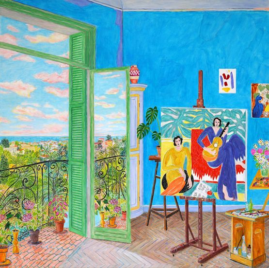 Matisses Studio La Regina Nice by Damian Elwes contemporary artwork Painting