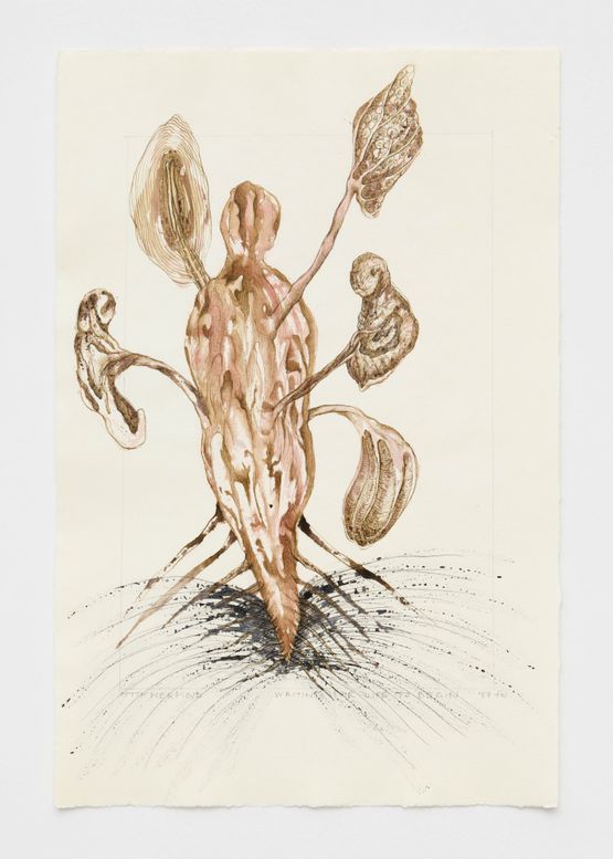 Waiting for Life to Begin by Faith Wilding contemporary artwork Works on Paper