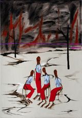 The Warning by Mia Boe contemporary artwork painting