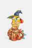 Terracotta Figure with Blue Horn by Ramesh Mario Nithiyendran contemporary artwork Sculpture
