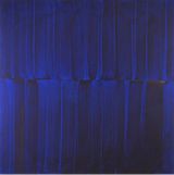 Dark Cobalt Veil on Blood 1 by Sylke Von Gaza contemporary artwork painting