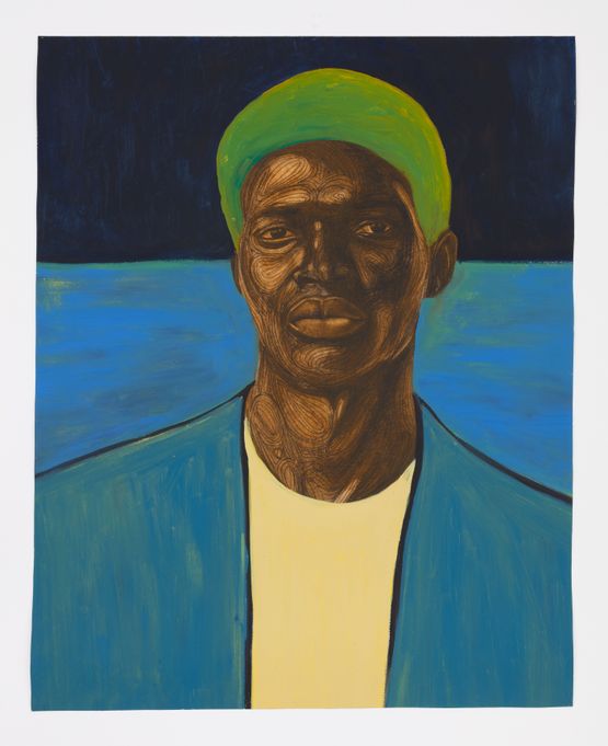 Emerald by Collins Obijiaku contemporary artwork Painting