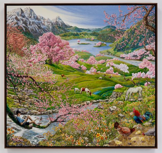 The Four Seasons Spring by Raqib Shaw contemporary artwork Painting