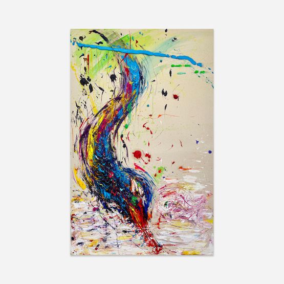 The Moment They Face Each Other by Green Yong Woon Park contemporary artwork Painting