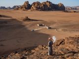 Mohammad Leading a Painted Lady Butterfly Tour Jordan by Lucas Foglia contemporary artwork print