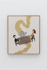 Every relationship has an angel by Lucia Vergara contemporary artwork textile