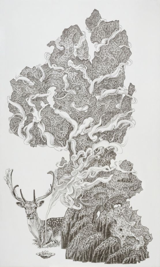 Stone Fairy Deer at Rest by Chen Chun-Hao contemporary artwork Sculpture