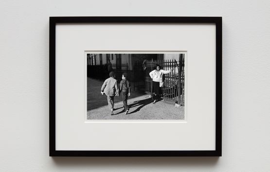 A Woman and Two Boys Passing Harlem NY by Dawoud Bey contemporary artwork Photography